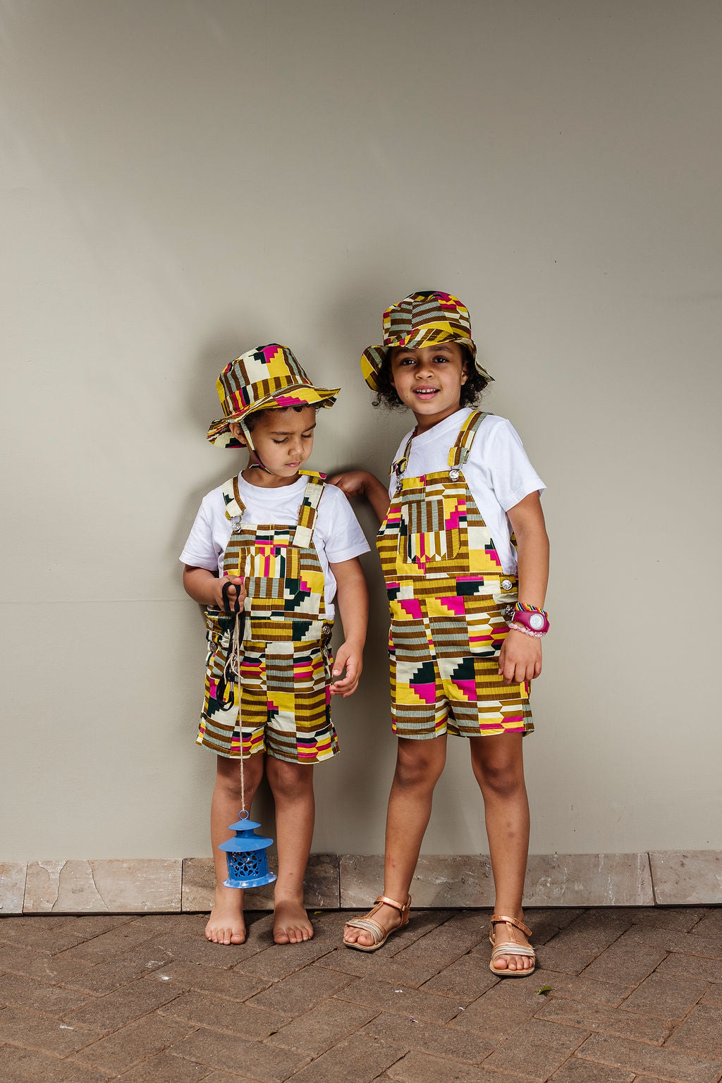 Dungaree - Pink Kente