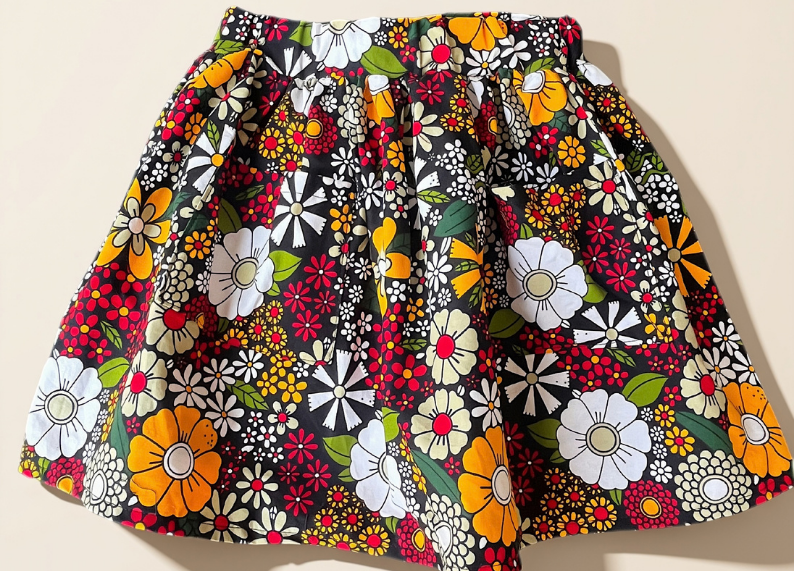 Skirts - Black Flowers